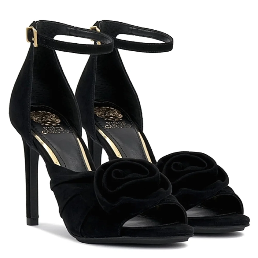 New w/Box Vince Camuto Adaline Genuine Suede Ankle Strap Stiletto Dress Sandals - Picture 9 of 9